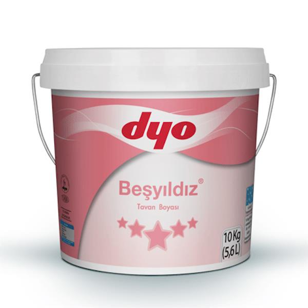 DYO BEŞYILDIZ TAVAN BOYASI 10 KG BEYAZ