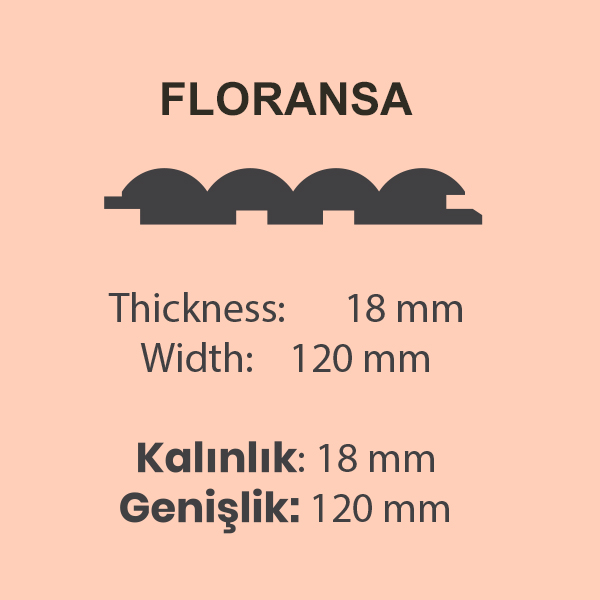 FLORANSA AHŞAP PANEL 18mm (12CM x 280CM)