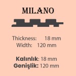 MİLANO AHŞAP PANEL 18mm (12CM x 280CM)