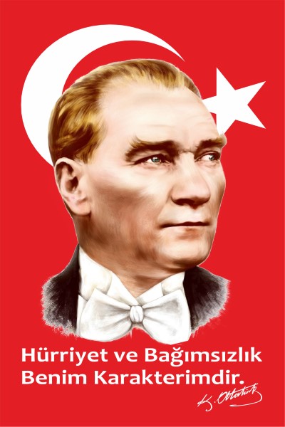 3D ATATÜRK POSTER KİŞİYE ÖZEL BASKI 128