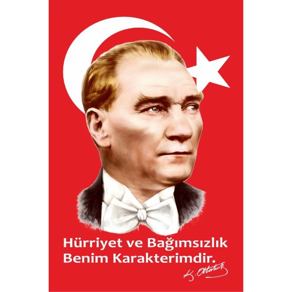 3D ATATÜRK POSTER KİŞİYE ÖZEL BASKI 128